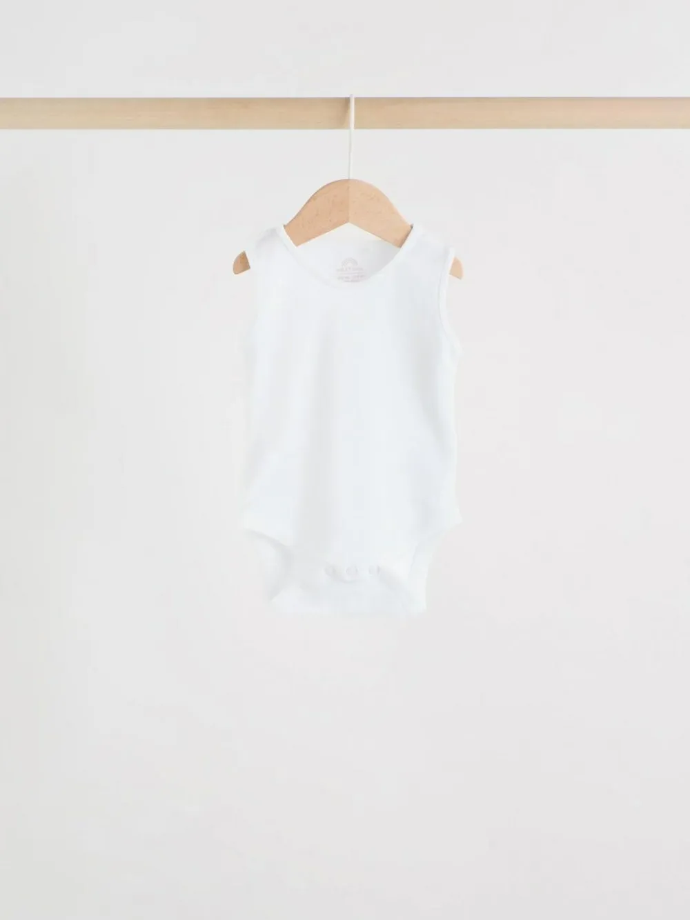 Best Next Pink/White 7 Pack Essential Vest Baby Bodysuits