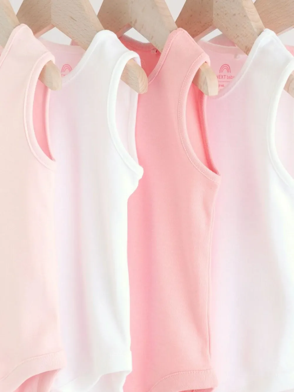 Next Pink/White 5 Pack Essential Vest Baby Bodysuits^ Bodysuits & Vests|Vests