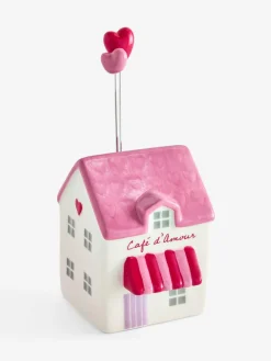 Next Pink/White Ceramic Mini House Ornament^ Ornaments