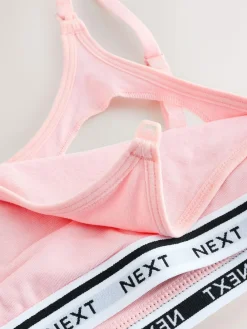 Online Next Maternity Nursing Crop Ultimate Comfort Tops 2 Pack Pink/White