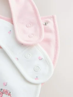 Clearance Next Pink/White Sister Family Baby Bibs 2 Pack