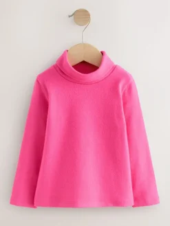 Outlet Next Roll Neck Tops 3 Pack (3mths-7yrs) Pink/White/Blue