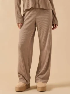 PixieGirl Petite Ribbed Wide Leg Joggers^Women Pyjamas