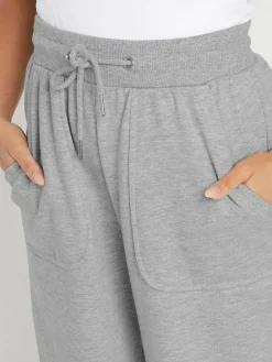 PixieGirl Petite Grey Pocket Patch Wide Leg Joggers^Women Leggings & Sweatpants