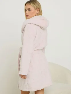 Discount PixieGirl Petite Pink Short Hooded Robe