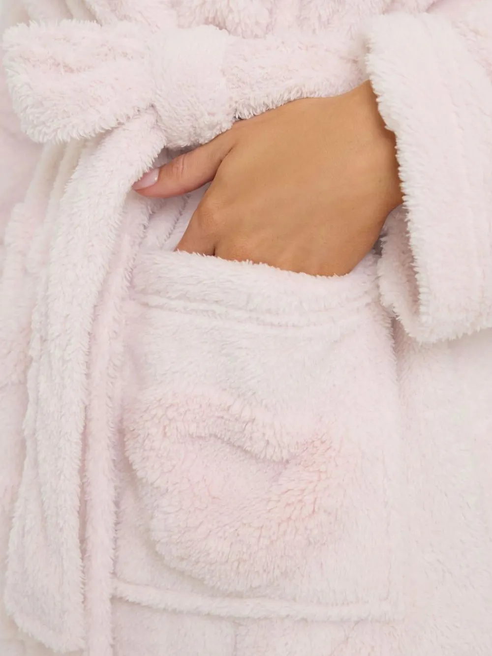 Discount PixieGirl Petite Pink Short Hooded Robe