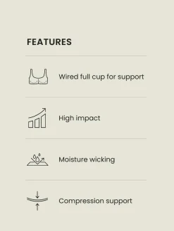 Next DD+ Non Pad Full Cup Dry Tech High Impact Sports Bra^Women Dd+ Range