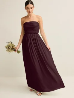 Hot Next Plum Purple Mesh Multiway Wedding Guest Bridesmaid Maxi Dress