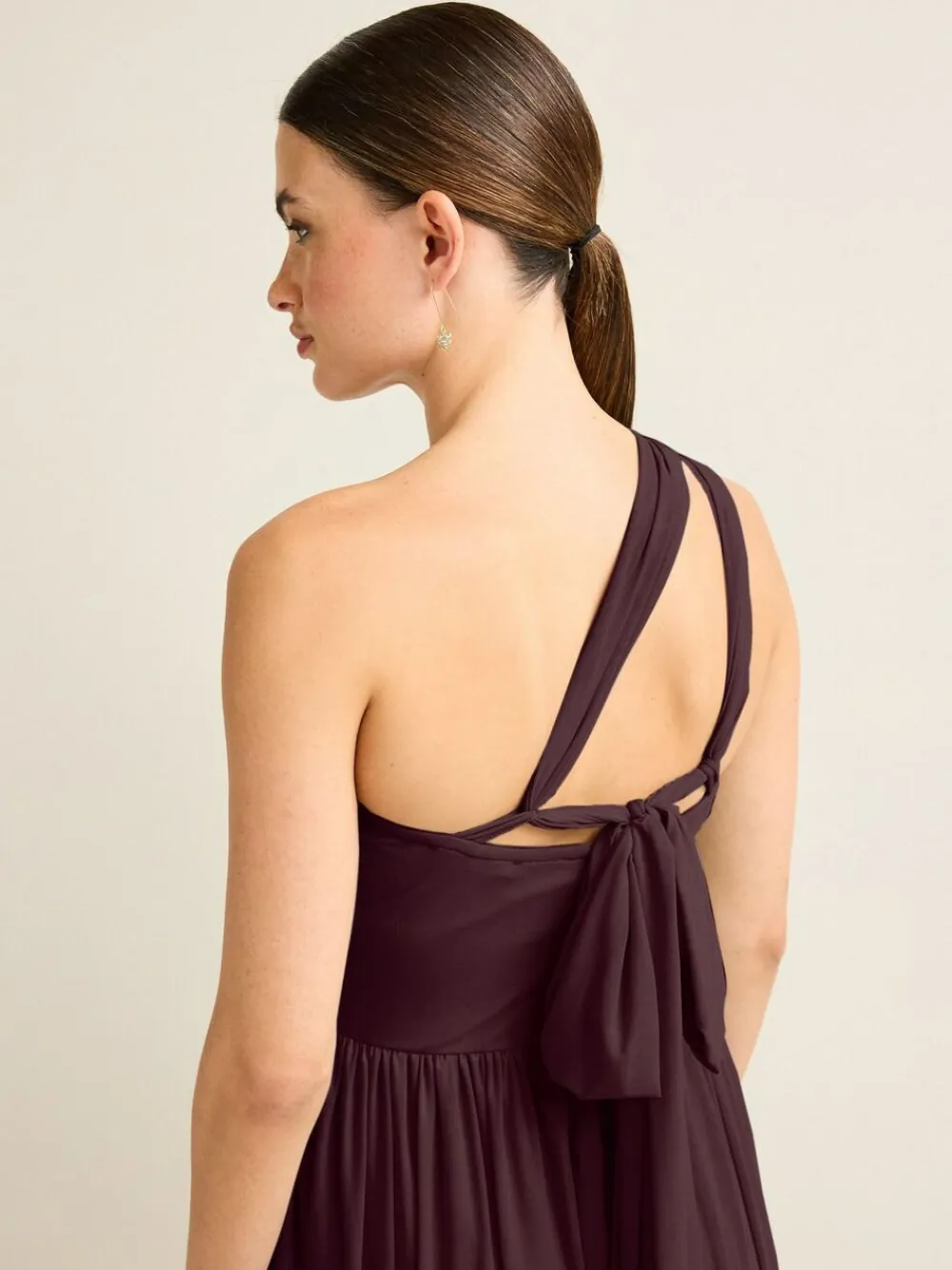 Hot Next Plum Purple Mesh Multiway Wedding Guest Bridesmaid Maxi Dress