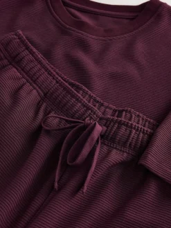 Best Next TENCEL™ Modal Blend Short Sleeve Pyjamas Set Plum Purple