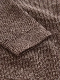 New Next Textured Zip Through Knitted Cardigan (3-16yrs) Plum Purple