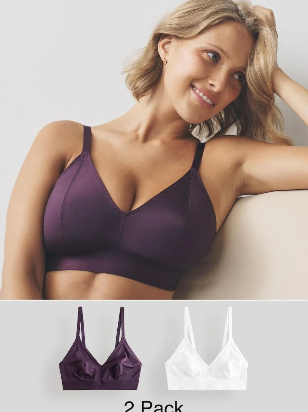 Next Bralette DD+ Ultimate Comfort Non Wire Bralettes 2 Pack^Women Dd+ Range