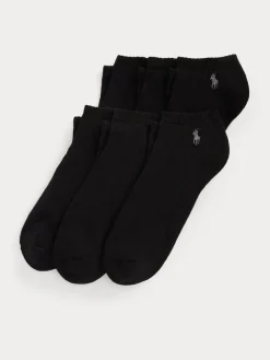 Best Polo Ralph Lauren Cushioned Low-Cut Socks 6 Pack Black