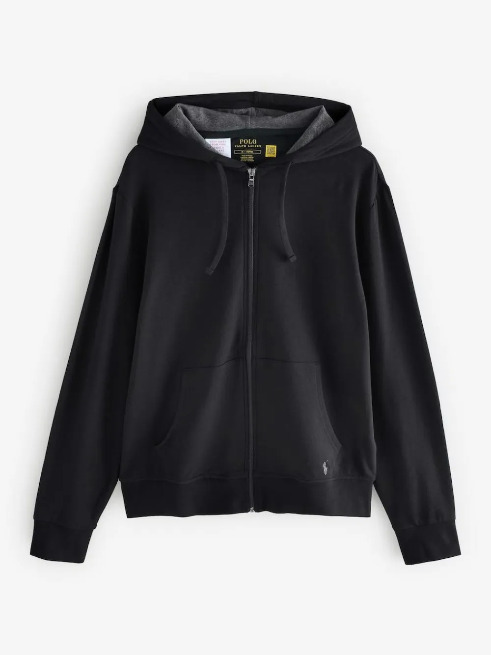 Polo Ralph Lauren Black Loungewear Zip Through Jersey Stretch Hoodie^ Loungewear