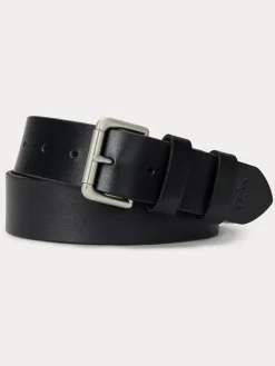 Sale Polo Ralph Lauren Leather Jeans Belt Black