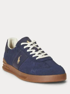 Polo Ralph Lauren Hertitage Aera Suede Mix Trainers^ Sneakers