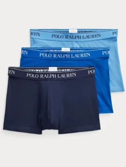 Online Polo Ralph Lauren Blue/Navy Stretch Cotton Boxers 3 Pack