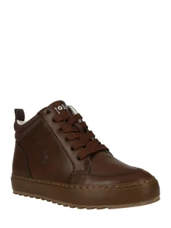 New Polo Ralph Lauren Brown Boys Rowland Tumbled Lace Up Boots