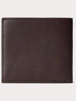 Clearance Polo Ralph Lauren Brown Pebbled Leather Billfold Wallet