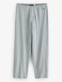 Hot Polo Ralph Lauren Grey Henley/Wide Leg Sleep Set