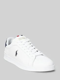 New Polo Ralph Lauren Leather Heritage Court II Trainers Multi