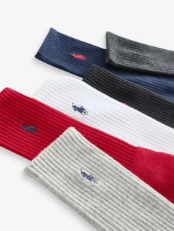 Polo Ralph Lauren Ribbed Crew Socks 6 Pack Multi