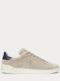 Outlet Polo Ralph Lauren Natural Heritage Court II Leather Trainers