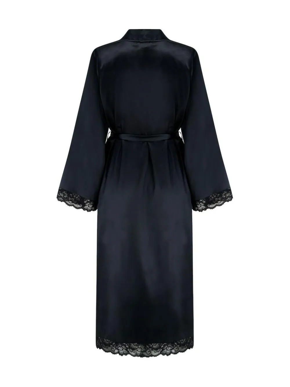 Sale Pour Moi Black Dusk Satin Kimono Sleeve Midi Gown