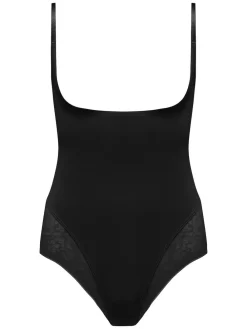 Pour Moi Effortless Tummy Control Wear Your Own Bra Body Shapewear Black