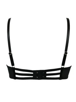 Pour Moi India Bold Floral Embroidery Non Pad Bra Black