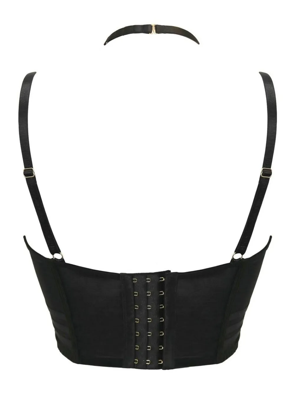 Best Pour Moi Black India Wild At Heart Double Strap Longline Bra