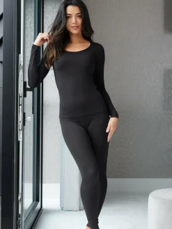 Hot Pour Moi Second Skin Thermals Black