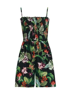 Pour Moi Strapless Shirred Bodice Woven Beach Playsuit^Women Jumpsuits & Playsuits