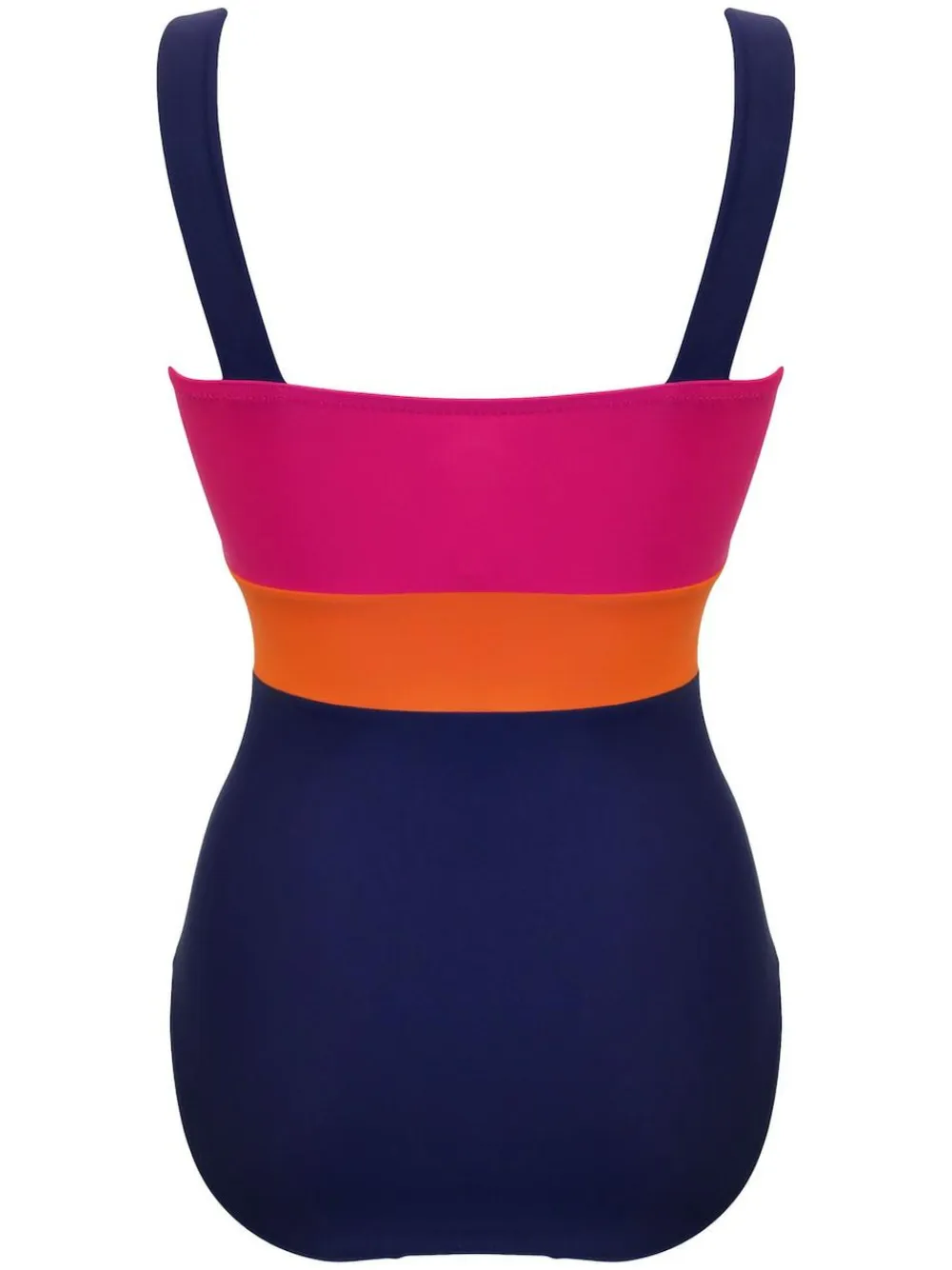 Outlet Pour Moi Blue/Pink Palm Springs Colour Block Tummy Control Swimsuit