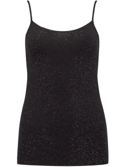Clearance Pour Moi Cami Second Skin Thermal Glitter Black