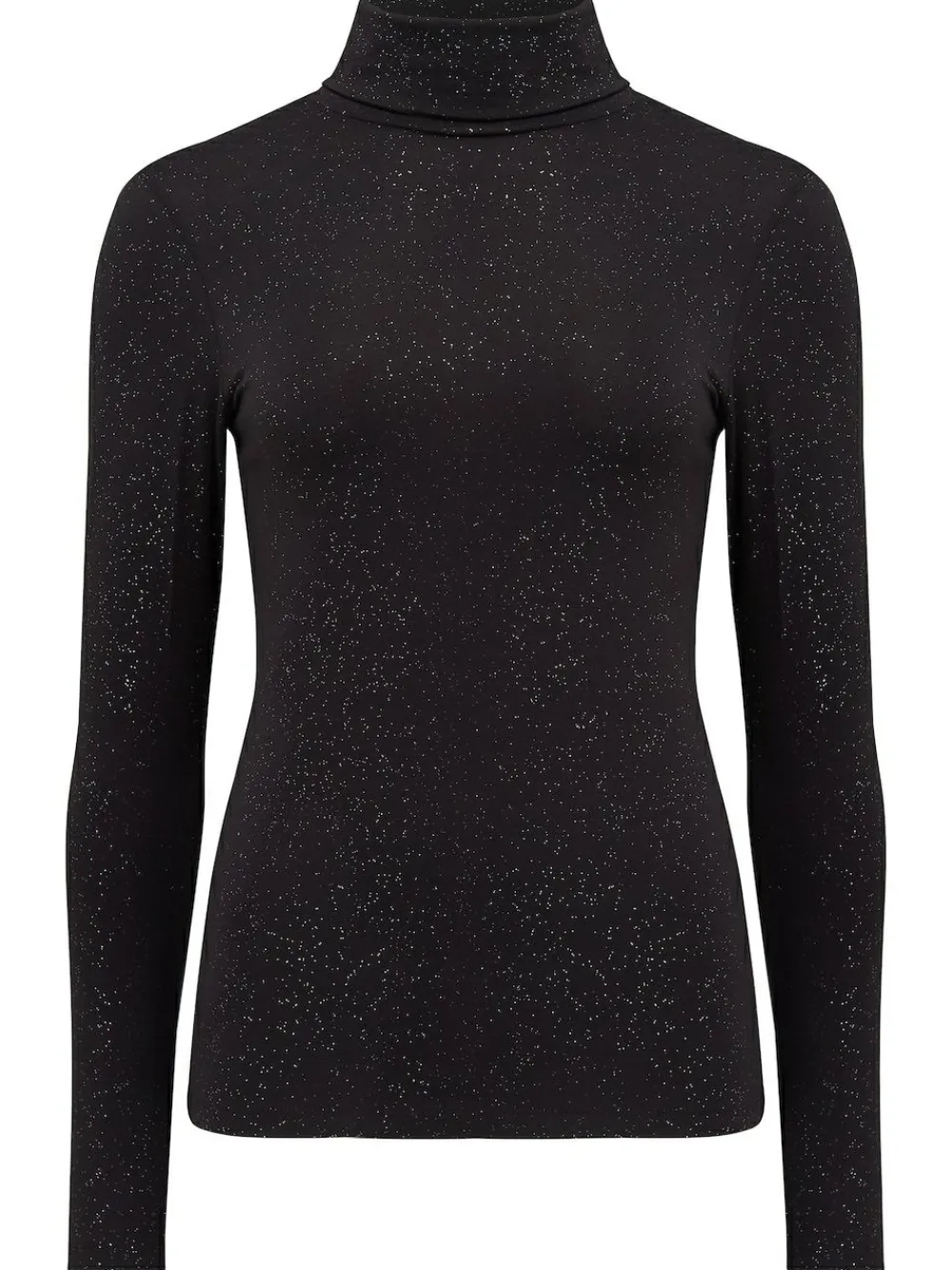 Hot Pour Moi Roll Neck Second Skin Thermal Glitter Black