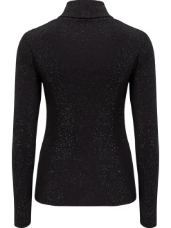 Hot Pour Moi Roll Neck Second Skin Thermal Glitter Black