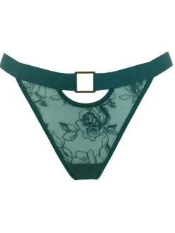 Sale Pour Moi India Embroidery Thongs Green