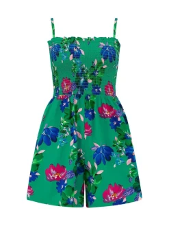 Pour Moi Strapless Shirred Bodice Woven Beach Playsuit^Women Jumpsuits & Playsuits