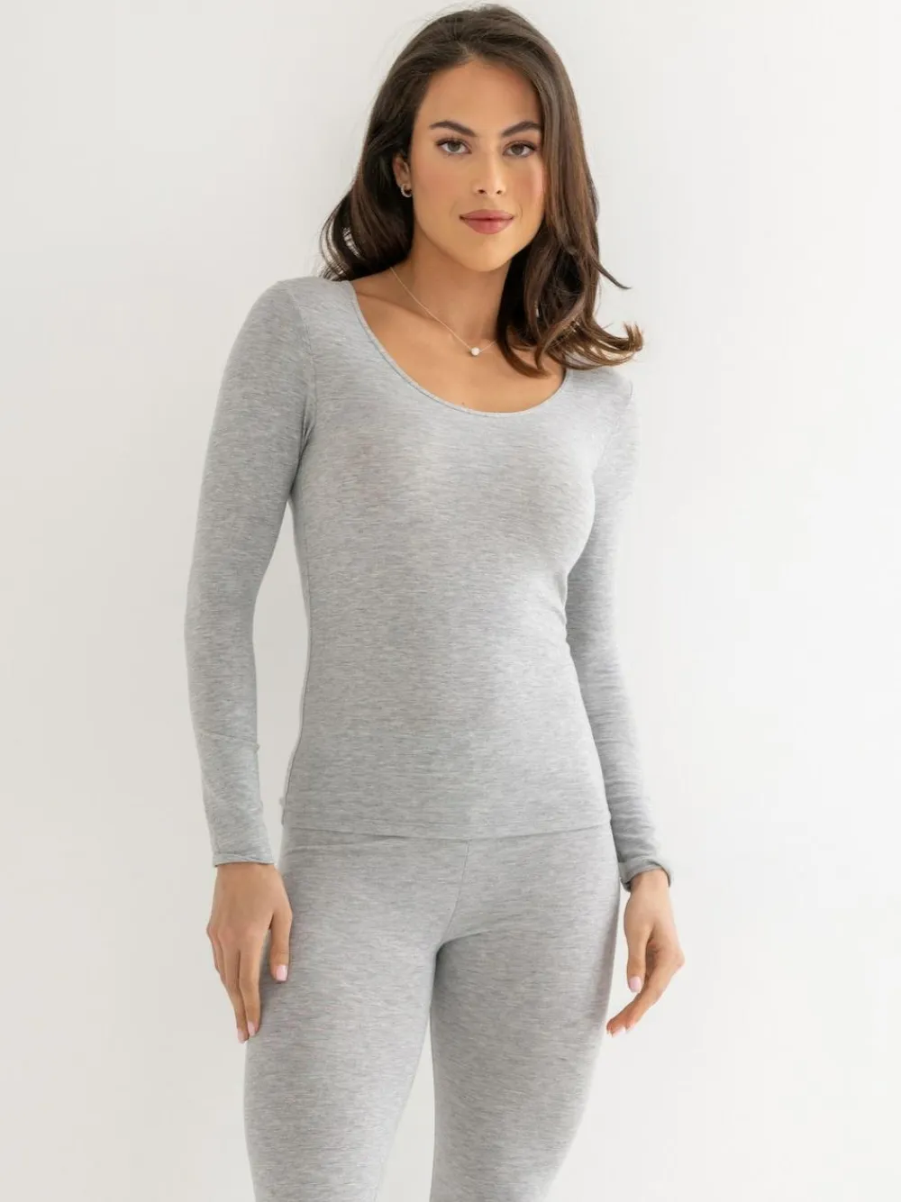 Online Pour Moi Grey Long Sleeve Second Skin Thermal