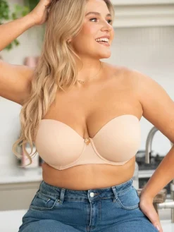 Hot Pour Moi Strapless Definitions Bra Natural