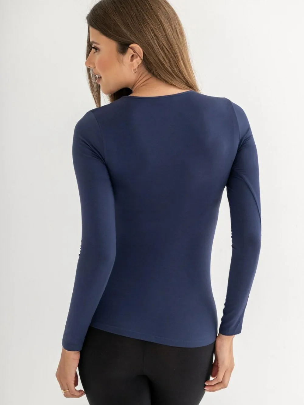 Pour Moi Navy Long Sleeve Second Skin Thermal^Women Thermals