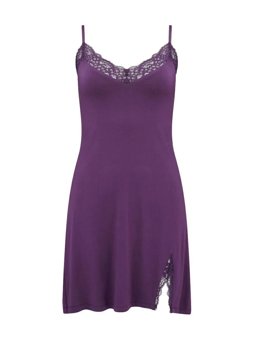 Pour Moi Short Sofa Loves Lace Hidden Support Soft Jersey Split Chemise^Women All Night & Lounge