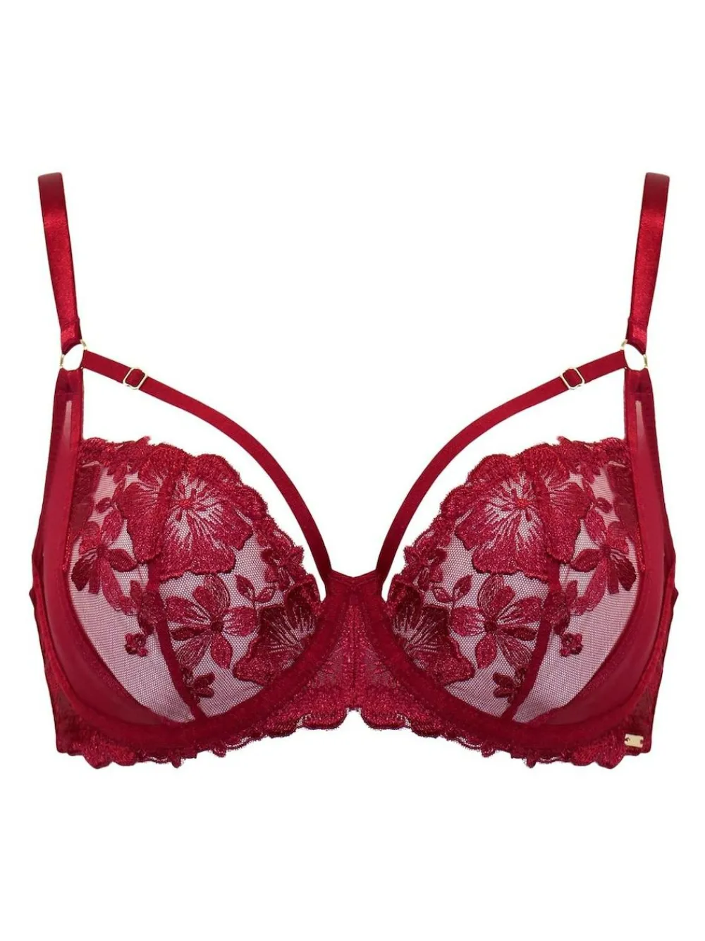 Pour Moi India Bold Floral Embroidery Non Pad Bra^Women Dd+ Range|Bras