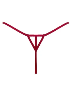 Best Pour Moi India Bold Floral Embroidery Thongs Red