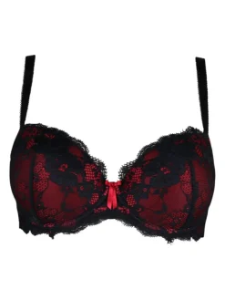 Clearance Pour Moi Padded Amour Underwired Bra Red/Black