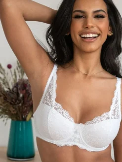 Clearance Pour Moi Full Cup Flora Underwired Bra White