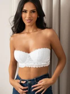 Online Pour Moi Strapless Rebel Bra White