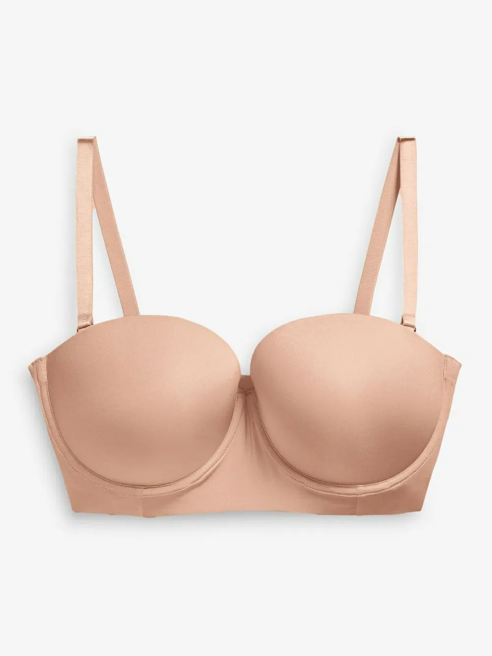 Next Praline Nude DD+ Light Pad Low Back Smoothing Strapless Bra^Women Bras|Dd+ Range
