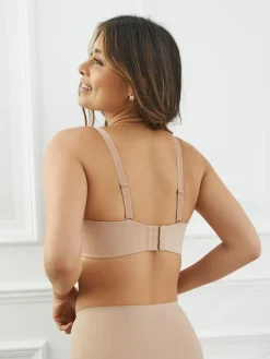 Clearance Next DD+ Non Pad Minimise Strapless Bandeau Bra Praline Nude
